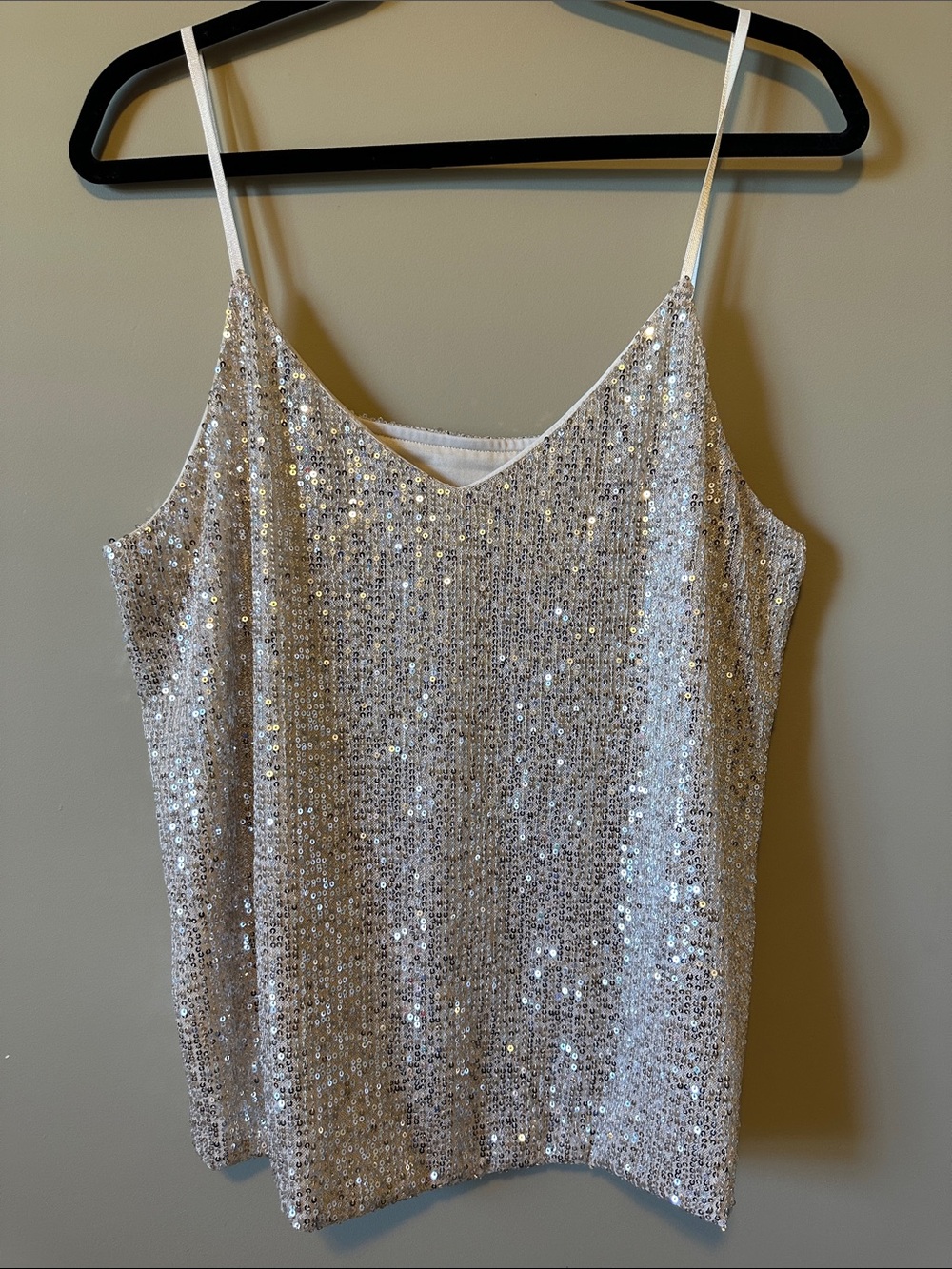 Gold Sequin Tank Top